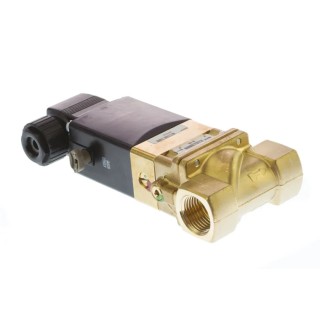 Burkert 2 Port NC Solenoid Valve 230V AC Brass Body 13mm Orifice Diameter 10 bar Max Pressure 134433