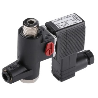 Burkert Solenoid Valve 3 Port NC 24V DC 1/4 in G Polyamide Body 10 Bar Maximum Pressure 425285