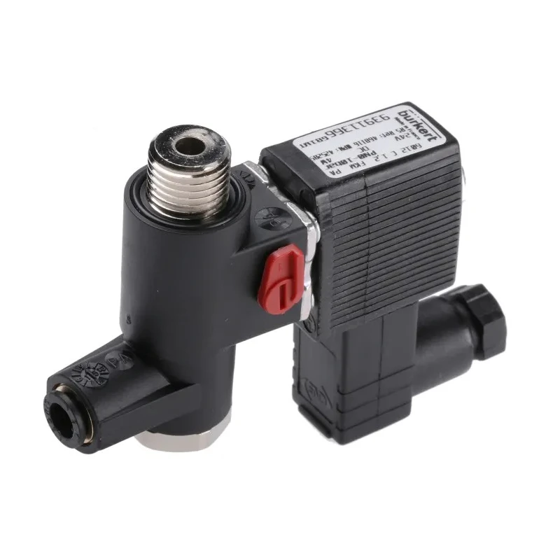 Burkert Solenoid Valve 3 Port NC 24V DC 1/4 in G Polyamide Body 10 Bar Maximum Pressure 425285