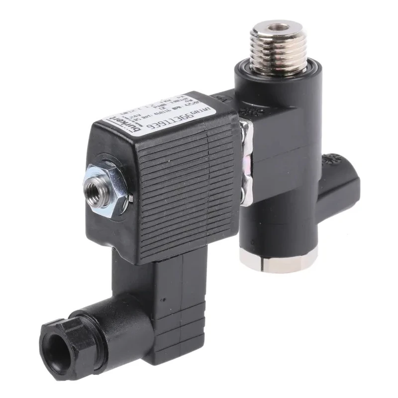 Burkert Solenoid Valve 3 Port NC 24V DC 1/4 in G Polyamide Body 10 Bar Maximum Pressure 425285