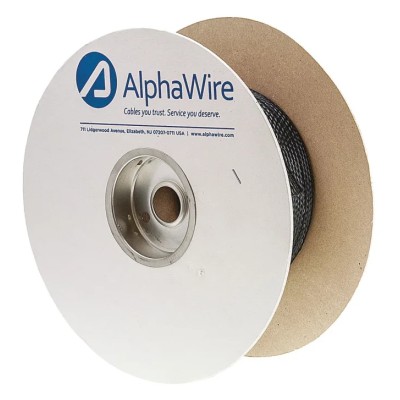 Alpha Wire Spiral Cable Wrap Black Polyethylene Terephthalate 7m Length 60.325mm Max Bundle Diameter ZGRP7/8 BK007