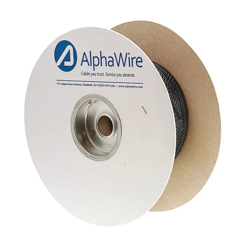Alpha Wire Spiral Cable Wrap Black Polyethylene Terephthalate 7m Length 60.325mm Max Bundle Diameter ZGRP7/8 BK007