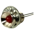 RS PRO Red Panel Mount Indicator 2V DC 10mA Recessed Silver Bezel 11mm 6.5mm Mount Hole 113-3965
