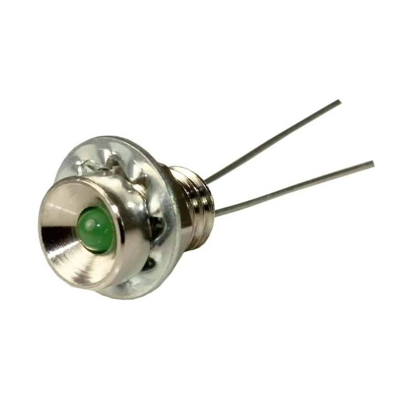 RS PRO Green Panel Mount Indicator 2V DC 10mA Recessed Bezel 11mm Length 6.5mm Mount Hole 113-3971
