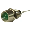 RS PRO Green Panel Mount Indicator with Recessed Silver Bezel 3.1V 20mA 17mm Length 113-4312