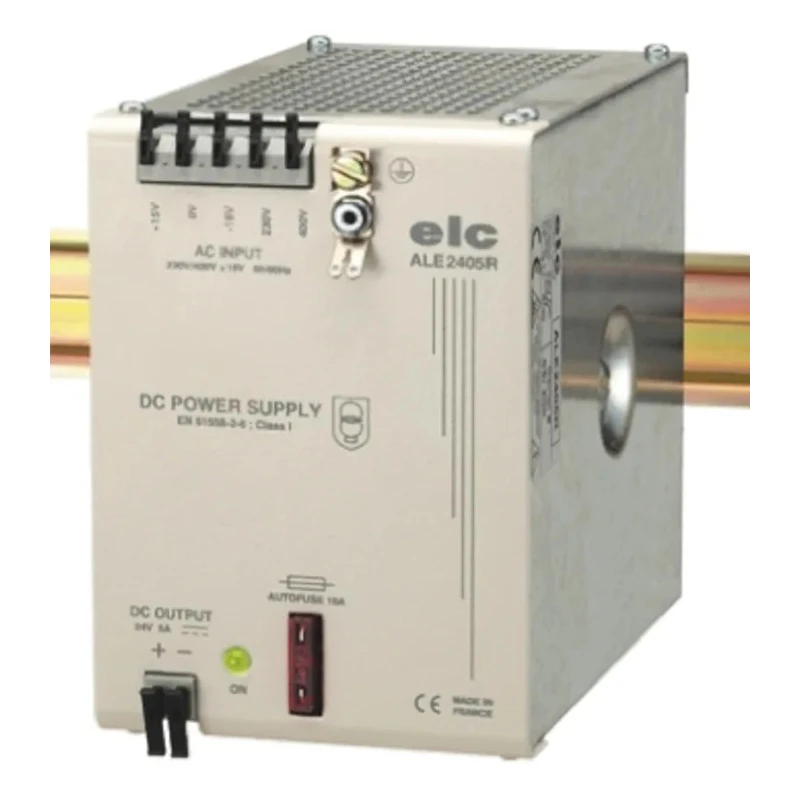 ELC ALE Linear DIN Rail Power Supply 1 Phase 230/400V AC Input 24V DC 5A Output 120W ALE2405R