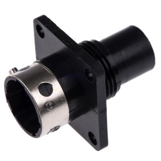 ITT Cannon Circular Connector 4 Contacts Panel Mount Socket Male 250V 16A IP65 Trident Ringlock TR1004RMS1NB / 192926-0440
