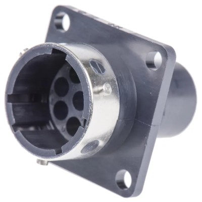 ITT Cannon Industrial Circular Connector Panel Mount 8 Contacts Socket Male IP65 250V Trident TR1208RMS1NB / 192926-0450