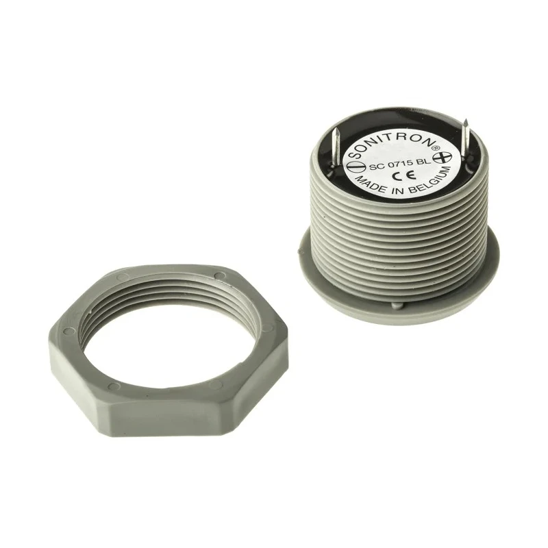 Sonitron 98 dB Panel Mount Sweep Intermittent Warbler Continuous Internal Buzzer 33.5 mm Height 140 mm Length SC0715BL