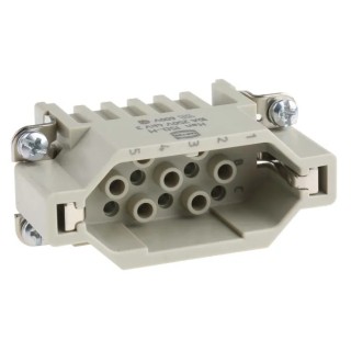 HARTING Heavy Duty Power Connector Insert 10A Han D Series Male 15 Contacts 09210153001