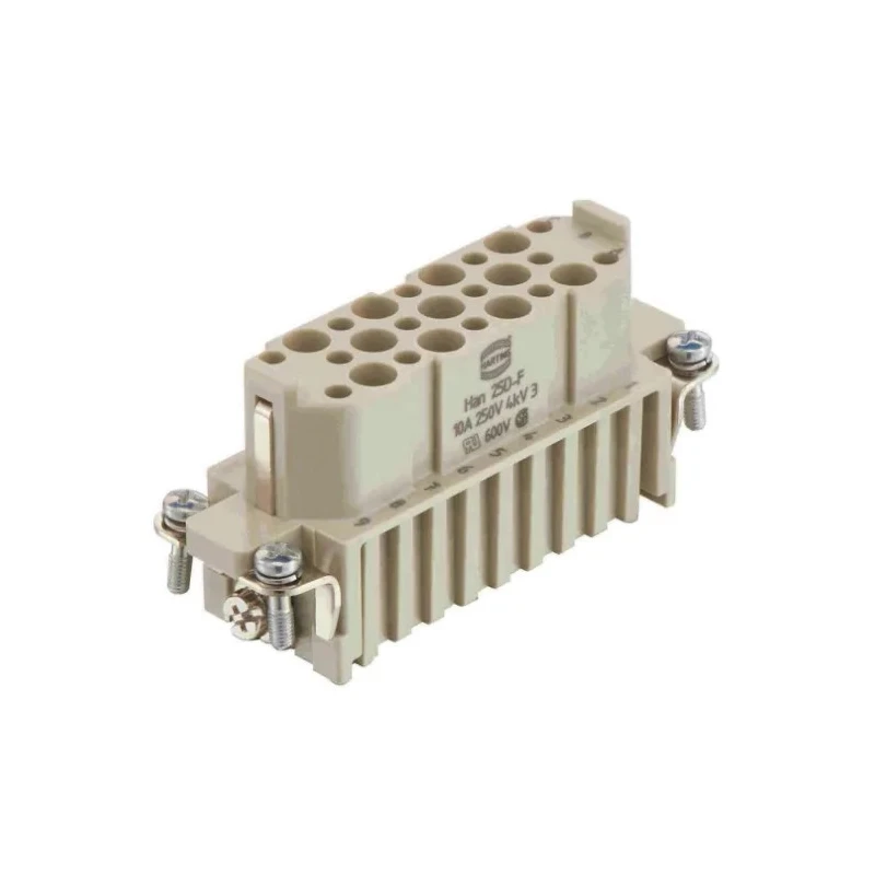 HARTING Heavy Duty Power Connector Insert Han D Series Female 25 Contacts 10A 250V 09210253101