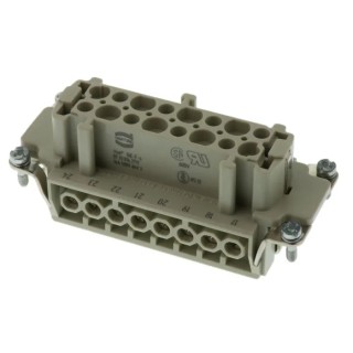 HARTING Heavy Duty Power Connector Insert 16A, 32 Contacts, Han E Series Female 09330162711