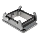 HARTING Han B Range Heavy Duty Power Connector Housing 2 Lever Bulkhead Mount Die Cast Aluminium IP65 09300320301