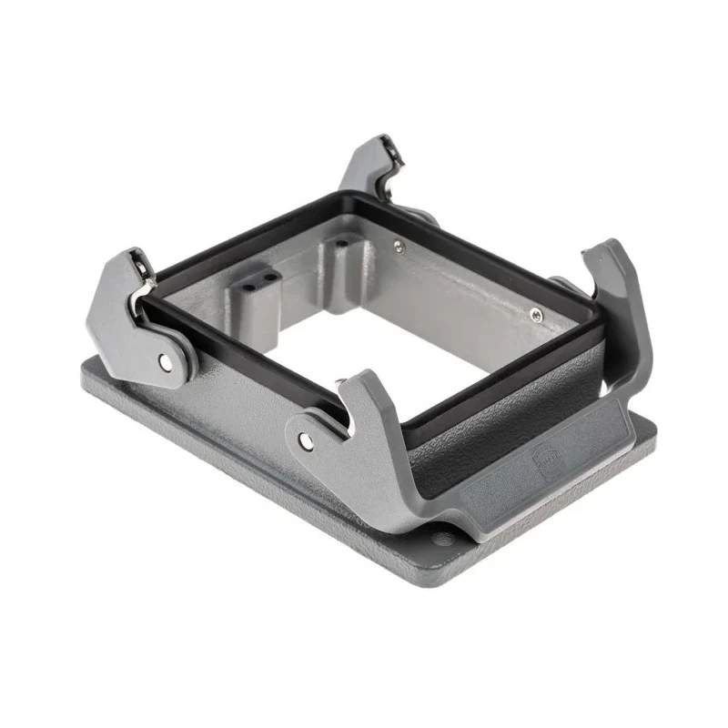 HARTING Han B Range Heavy Duty Power Connector Housing 2 Lever Bulkhead Mount Die Cast Aluminium IP65 09300320301