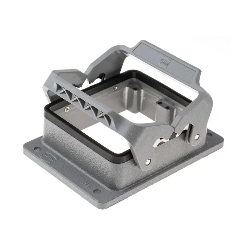 HARTING Han B Range Heavy Duty Power Connector Housing 2 Lever Bulkhead Mount Die Cast Aluminium IP65 09300320301