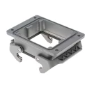 HARTING Han B Range Heavy Duty Power Connector Housing 2 Lever Bulkhead Mount Die Cast Aluminium IP65 09300320301