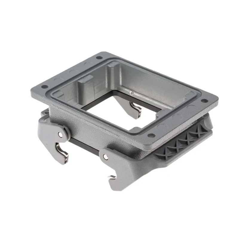 HARTING Han B Range Heavy Duty Power Connector Housing 2 Lever Bulkhead Mount Die Cast Aluminium IP65 09300320301