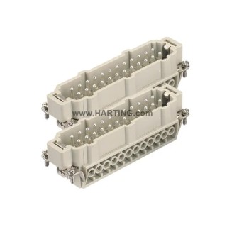 HARTING Heavy Duty Power Connector Insert 16A Han E Series Male 48 Contacts 09330242611