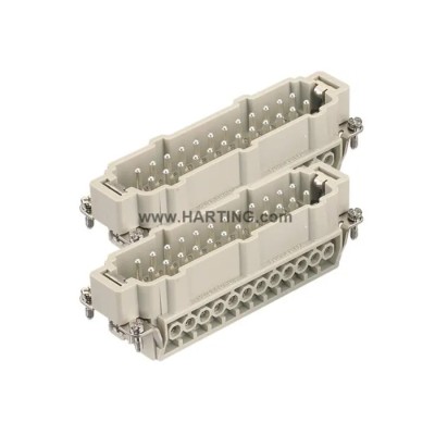 HARTING Heavy Duty Power Connector Insert 16A Han E Series Male 48 Contacts 09330242611