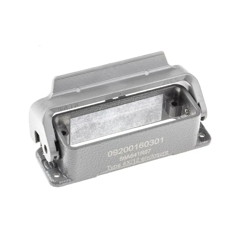 HARTING Han A Range Heavy Duty Power Connector Housing 16A Bulkhead Mount Die Cast Aluminium IP65 09200160301