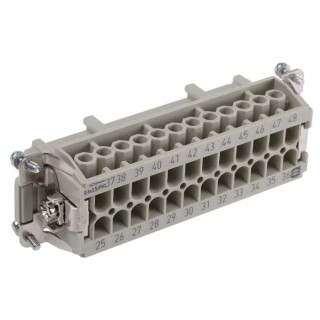HARTING Heavy Duty Power Connector Insert 24 Contacts, 16A, Han E Series Female, 500V, Cable Mount 09330242711