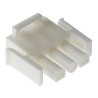 Molex Universal MATE-N-LOK Male Connector Housing 6.35 mm Pitch 3 Way 1 Row Straight 350766-1