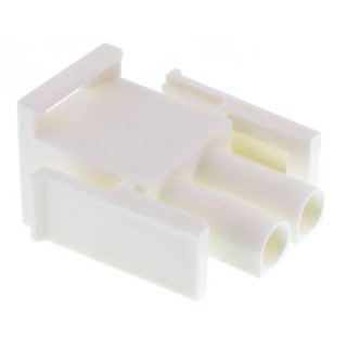TE Connectivity Universal MATE-N-LOK Male Connector Housing 6.35 mm Pitch 2 Way 1 Row Straight 350777-1