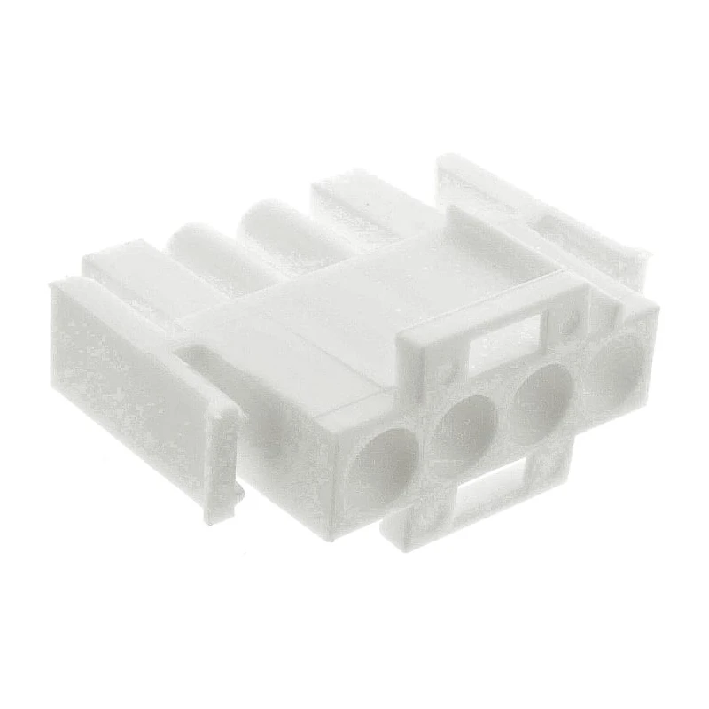 Molex Universal MATE-N-LOK Male Connector Housing 6.35 mm Pitch 4 Way 1 Row Straight 350779-1
