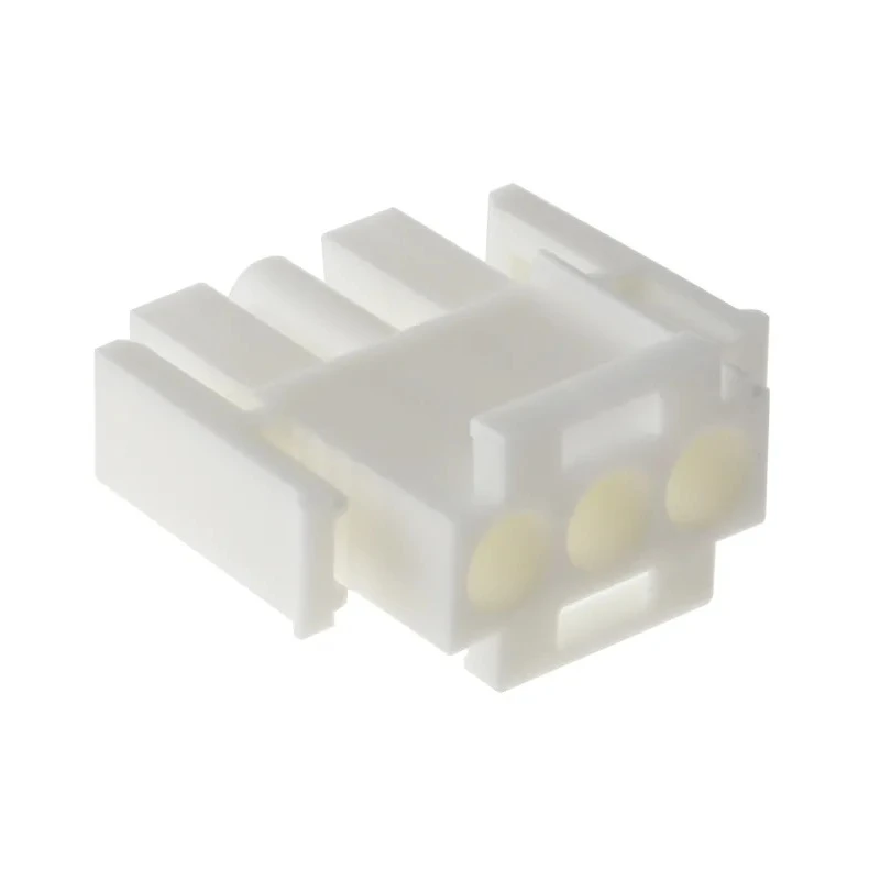 TE Connectivity Universal MATE-N-LOK Male Connector Housing 6.35 mm Pitch 3 Way 1 Row Straight 350766-1