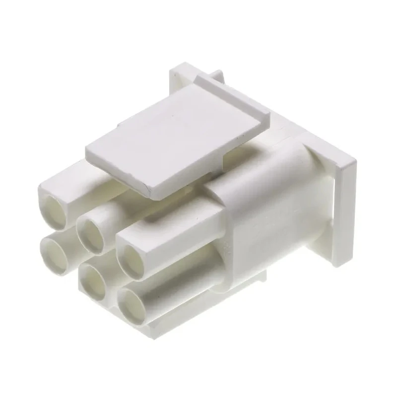 Molex Universal MATE-N-LOK Male Connector Housing 6 Way 2 Row 6.35 mm Pitch Nylon 350715-1