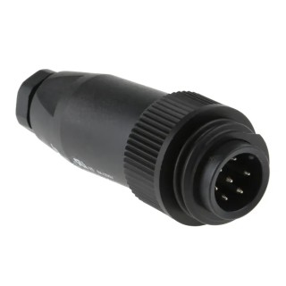 binder Circular Connector, 7 Contacts, Cable Mount, RD24 Size, Male Plug, 250V, 10A, IP65 & IP67, 693 Series RD24