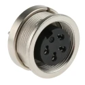binder Circular Connector 4 Contacts Panel Mount M16 Socket Female IP40 680 Series 09-0312-00-04