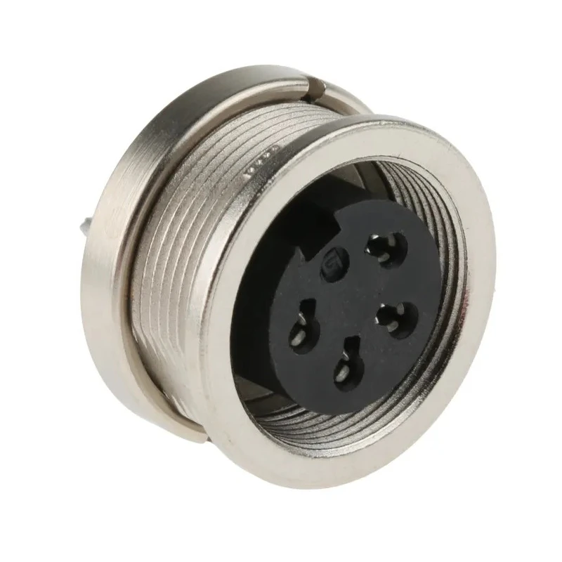 binder Circular Connector 4 Contacts Panel Mount M16 Socket Female IP40 680 Series 09-0312-00-04