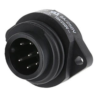 binder Circular Connector, 7 Contacts, Panel Mount, Socket, Male, IP67, Nylon Housing, 10A, 250V, 693 Series 09-4227-00-07