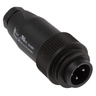 binder Circular Connector, 4 Contacts, Cable Mount, Plug, Male, IP65 IP67, 16A, 400V, 693 Series RD24
