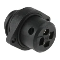 binder Power Connector 4 Contacts Panel Mount Plug Male IP67 693 Series 09-4223-00-04