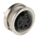 binder Circular Connector 5 Contacts Panel Mount M16 Socket Female IP40 Die Cast Zinc 680 Series 09-0316-00-05