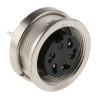 binder Circular Connector 5 Contacts Panel Mount M16 Socket Female IP40 Die Cast Zinc 680 Series 09-0316-00-05