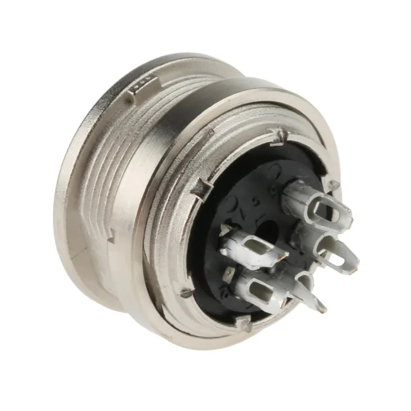 binder Circular Connector 5 Contacts Panel Mount M16 Socket Female IP40 Die Cast Zinc 680 Series 09-0316-00-05