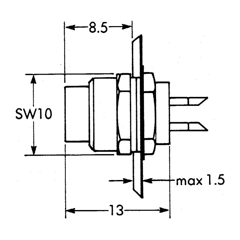 binder Circular Connector 5 Contacts Panel Mount M9 Socket Male IP40 Nylon Housing 125V 3A 711 Series 09-0097-00-05