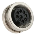 binder Circular Connector, 8 Contacts, Panel Mount, M16 Connector, Socket, Female, IP40, 680 Series 09-0474-00-08