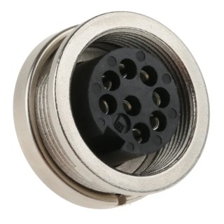 binder Circular Connector, 8 Contacts, Panel Mount, M16 Connector, Socket, Female, IP40, 680 Series 09-0474-00-08