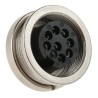 binder Circular Connector, 8 Contacts, Panel Mount, M16 Connector, Socket, Female, IP40, 680 Series 09-0474-00-08