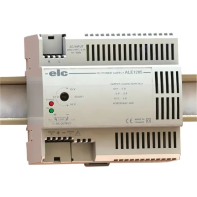 ELC ALE Switched Mode DIN Rail Power Supply 220-240V ac 15V dc 5A 60W ALE1205