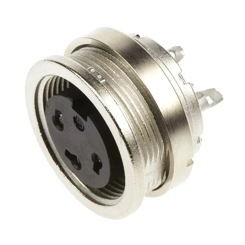 binder Circular Connector, 3 Contacts, Panel Mount, M16 Connector, Socket, Female, IP40, 250V, 7A, Die Cast 09-0308-00-03
