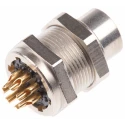 binder Circular Connector 7 Contacts Panel Mount M9 Socket Male IP40 Nylon Housing 125V 1A 711 Series 09-0477-00-07