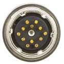 binder Circular Connector, 12 Contacts, Panel Mount, M16 Connector, Socket, Female, IP40, 680 Series 09-0332-00-12
