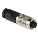 binder Industrial Circular Connector, 5 Contacts, Cable Mount, M9 Size, Socket Female, Solder Termination, , 125V, 3A IP67