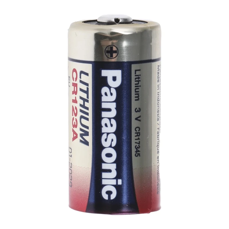Panasonic Lithium Manganese Dioxide 3 V Camera Battery, 1.4 Ah, 17 mm CR-123AL/1BP