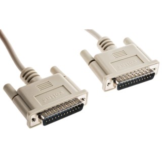 Roline Male D-Sub 25-Pin to Male DB25 Serial Cable, 6 Meter Grey Polyvinyl Chloride Jacket SUB-D Series DB25